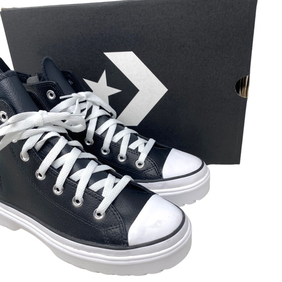 Converse Chuck Taylor Lugged Lift Platform Leather Casual Shoe Kid Women A05540C - Picture 8 of 10